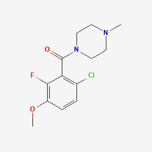 molecular formula C13H16ClFN2O2 B14027593 (6-Chloro-2-fluoro-3-methoxyphenyl)(4-methylpiperazin-1-yl)methanone 