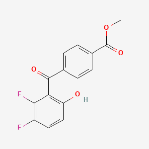 molecular formula C15H10F2O4 B14027609 Methyl 4-[(2,3-difluoro-6-hydroxyphenyl)carbonyl]benzoate 