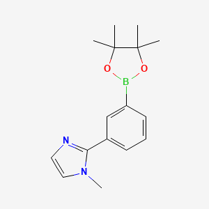 molecular formula C16H21BN2O2 B14027647 (3-(1-Methyl-1H-imidazol-2-YL)phenyl)boronic acid pinacol ester 