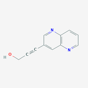 molecular formula C11H8N2O B1402765 3-(1,5-萘啶-3-基)丙-2-炔-1-醇 CAS No. 1346446-91-0