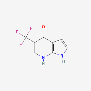 molecular formula C8H5F3N2O B1402766 5-(三氟甲基)-1H-吡咯并[2,3-b]吡啶-4-醇 CAS No. 1346446-84-1