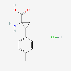 1-Amino-2-(p-tolyl)cyclopropanecarboxylic acid hydrochloride