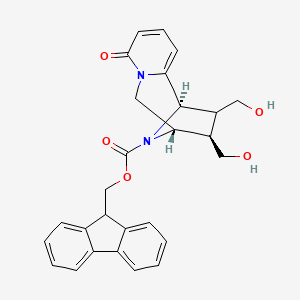 (9H-Fluoren-9-yl)methyl (7S,8R,10R)-8,9-bis(hydroxymethyl)-4-oxo-4,6,7,8,9,10-hexahydro-7,10-epiminopyrido[1,2-a]azepine-11-carboxylate