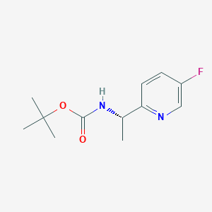 molecular formula C12H17FN2O2 B1402769 (S)-叔丁基(1-(5-氟吡啶-2-基)乙基)氨基甲酸酯 CAS No. 905587-16-8