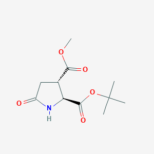 2-(Tert-butyl) 3-methyl (2S,3S)-5-oxopyrrolidine-2,3-dicarboxylate