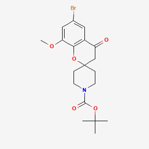 molecular formula C19H24BrNO5 B14027708 Tert-butyl 6-bromo-8-methoxy-4-oxospiro[chroman-2,4-piperidine]-1-carboxylate 