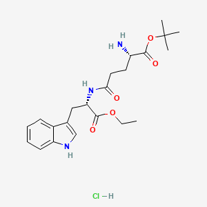 molecular formula C22H32ClN3O5 B14027715 L-Glu(L-trp-oet)-otbu(hcl) 