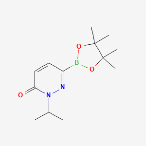 molecular formula C13H21BN2O3 B14027718 (1-Isopropyl-6-oxo-1,6-dihydropyridazin-3-YL)boronic acid pinacol ester 