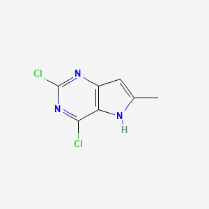 molecular formula C7H5Cl2N3 B1402773 2,4-二氯-6-甲基-5H-吡咯并[3,2-d]嘧啶 CAS No. 1196157-27-3