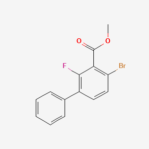 molecular formula C14H10BrFO2 B14027744 Methyl 4-bromo-2-fluoro-[1,1'-biphenyl]-3-carboxylate 