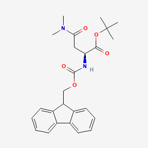 molecular formula C25H30N2O5 B14027788 Tert-butyl N2-(((9H-fluoren-9-YL)methoxy)carbonyl)-N4,N4-dimethyl-L-asparaginate 