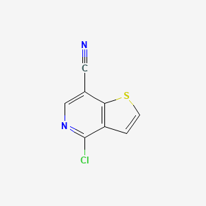 molecular formula C8H3ClN2S B1402781 4-氯噻吩并[3,2-c]吡啶-7-腈 CAS No. 1261302-02-6