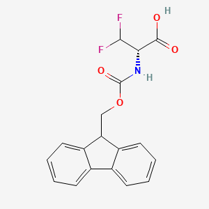 molecular formula C18H15F2NO4 B14027859 (S)-2-Fmoc-amino-3,3-difluoropropanoic acid 