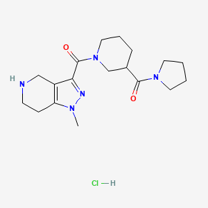 1-methyl-3-{[3-(pyrrolidin-1-ylcarbonyl)piperidin-1-yl]carbonyl}-4,5,6,7-tetrahydro-1H-pyrazolo[4,3-c]pyridine hydrochloride