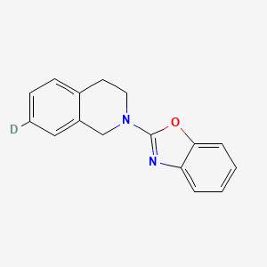 molecular formula C16H14N2O B14027914 2-(3,4-Dihydroisoquinolin-2(1h)-yl-7-d)benzo[d]oxazole 