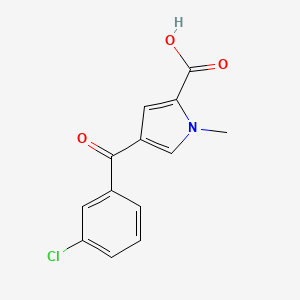 molecular formula C13H10ClNO3 B14027918 1-Methyl-4-(3-chloro-benzoyl)-pyrrole-2-carboxylic acid 