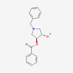 (3S,4S)-1-benzyl-4-hydroxypyrrolidin-3-yl benzoate