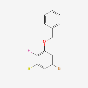 molecular formula C14H12BrFOS B14027945 (3-(Benzyloxy)-5-bromo-2-fluorophenyl)(methyl)sulfane 