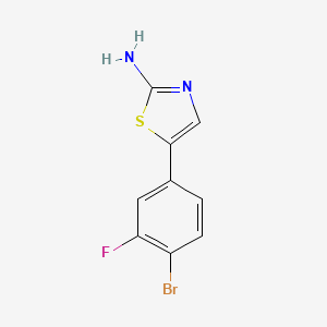 molecular formula C9H6BrFN2S B14027946 5-(4-Bromo-3-fluorophenyl)thiazol-2-amine 