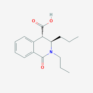 molecular formula C16H21NO3 B14027947 (3R,4S)-1-Oxo-2,3-dipropyl-1,2,3,4-tetrahydroisoquinoline-4-carboxylic acid 