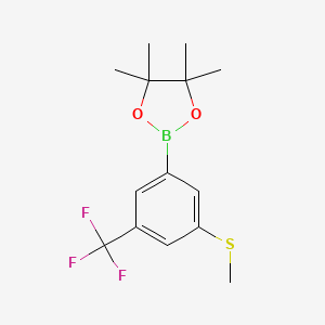 molecular formula C14H18BF3O2S B14027953 3-(Methylthio)-5-(trifluoromethyl)phenylboronic acid pinacol ester 