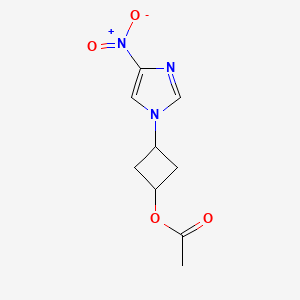 molecular formula C9H11N3O4 B1402796 (1R,3R)-3-(4-nitro-1H-imidazol-1-yl)cyclobutyl acetate CAS No. 716316-16-4