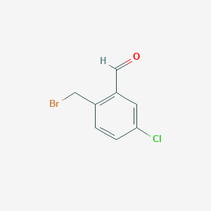 molecular formula C8H6BrClO B1402797 2-(Bromomethyl)-5-chlorobenzaldehyde CAS No. 886041-44-7