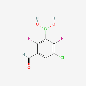 (3-Chloro-2,6-difluoro-5-formylphenyl)boronic acid