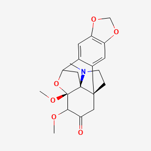 molecular formula C20H23NO6 B14028025 (1S,13S,14R)-14,15-dimethoxy-20-methyl-5,7,21-trioxa-20-azahexacyclo[11.4.3.111,14.01,13.02,10.04,8]henicosa-2,4(8),9-trien-16-one 