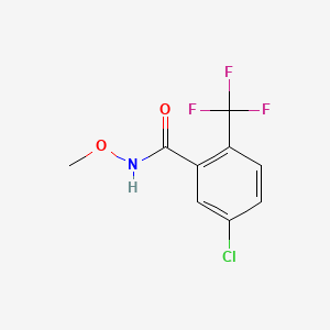 molecular formula C9H7ClF3NO2 B14028037 5-Chloro-N-methoxy-2-(trifluoromethyl)benzamide 