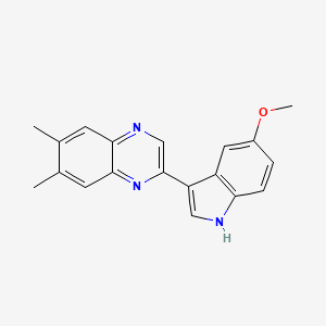 molecular formula C19H17N3O B1402806 2-(5-甲氧基-1H-吲哚-3-基)-6,7-二甲基喹喔啉 CAS No. 1314446-38-2