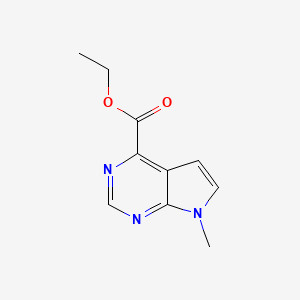 molecular formula C10H11N3O2 B1402808 7-metil-7H-pirrolo[2,3-d]pirimidin-4-carboxilato de etilo CAS No. 1393845-67-4