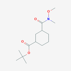 molecular formula C14H25NO4 B1402809 叔丁基 3-[甲氧基(甲基)氨基甲酰基]环己烷-1-羧酸酯 CAS No. 1393845-80-1