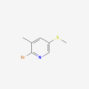 molecular formula C7H8BrNS B14028104 2-Bromo-3-methyl-5-(methylthio)pyridine 