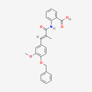 molecular formula C25H23NO5 B1402813 2-[3-(4-Benzyloxy-3-methoxy-phenyl)-2-methyl-acryloylamino]-benzoic acid CAS No. 1252992-34-9