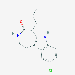 molecular formula C16H19ClN2O B1402814 9-Chloro-5-isobutyl-2,3,5,6-tetrahydro-1H-azepino[4,5-b]indol-4-one CAS No. 1380571-66-3