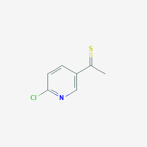 molecular formula C7H6ClNS B1402815 1-(6-Chloropyridin-3-yl)ethanethione CAS No. 1380571-70-9