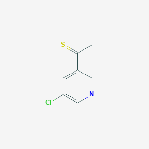 molecular formula C7H6ClNS B1402816 1-(5-Chloropyridin-3-yl)ethanethione CAS No. 1380571-80-1
