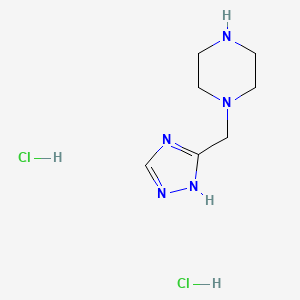 molecular formula C7H15Cl2N5 B1402824 1-(4H-1,2,4-Triazol-3-ylmethyl)piperazine dihydrochloride CAS No. 1401425-20-4