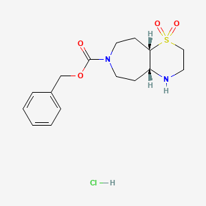 (4AS,9AR)-Benzyl octahydro-[1,4]thiazino[2,3-D]azepine-7(8H)-carboxylate 1,1-dioxide hcl