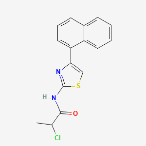 molecular formula C16H13ClN2OS B1402829 2-Chloro-N-[4-(1-naphthyl)-1,3-thiazol-2-yl]propanamide CAS No. 1365962-55-5