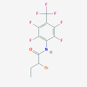 molecular formula C11H7BrF7NO B1402830 2-Bromo-N-[2,3,5,6-tetrafluoro-4-(trifluoromethyl)phenyl]butanamide CAS No. 1365964-09-5