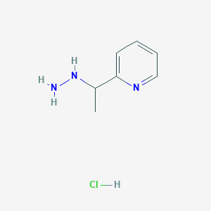 molecular formula C7H12ClN3 B1402833 2-(1-肼基乙基)吡啶盐酸盐 CAS No. 1401425-36-2