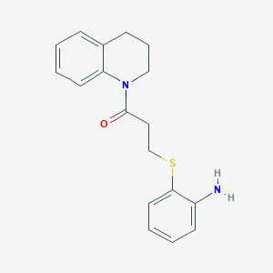 molecular formula C18H20N2OS B1402839 (2-{[3-(3,4-Dihydroquinolin-1(2H)-yl)-3-oxopropyl]thio}phenyl)amine CAS No. 1365963-48-9