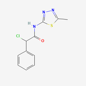 molecular formula C11H10ClN3OS B1402840 2-Chloro-N-(5-methyl-1,3,4-thiadiazol-2-yl)-2-phenylacetamide CAS No. 1225773-96-5