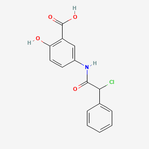 molecular formula C15H12ClNO4 B1402845 5-{[Chloro(phenyl)acetyl]amino}-2-hydroxybenzoic acid CAS No. 1365962-37-3