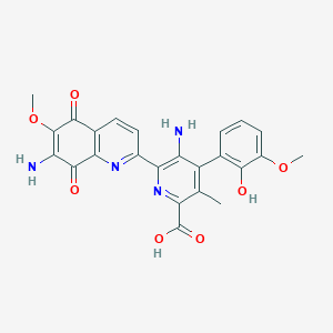 molecular formula C24H20N4O7 B140285 10'-去甲氧基链霉亲菌素 CAS No. 136803-89-9