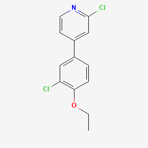 2-Chloro-4-(3-chloro-4-ethoxyphenyl)pyridine