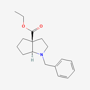 (3aR,6aS)-ethyl 1-benzyloctahydrocyclopenta[b]pyrrole-3a-carboxylate