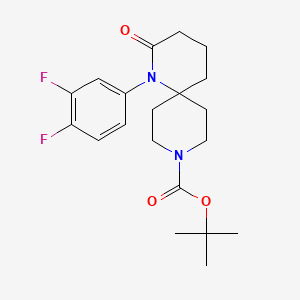 Tert-butyl 1-(3,4-difluorophenyl)-2-oxo-1,9-diazaspiro[5.5]undecane-9-carboxylate